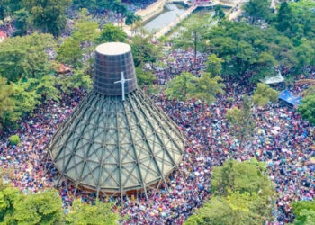 An aerial view of Namugongo Martyrs’ day celebrations