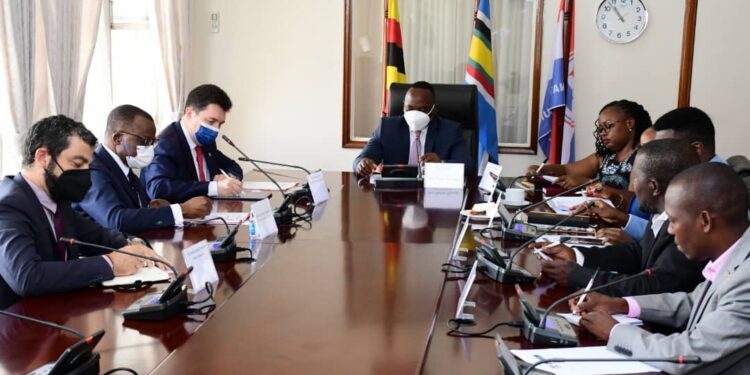 Uganda's opposition MPs in a meeting with French delegation