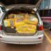 Car smuggling rice intercepted by URA officials recently