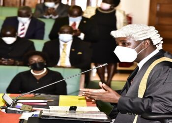 Deputy Speaker Thomas Tayebwa chairing the sitting of the House