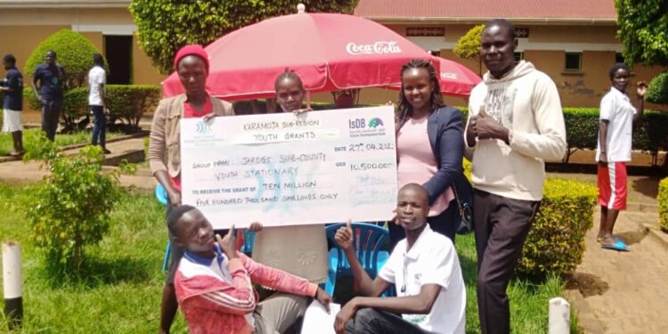 Four youth groups receive Shs10.5m each as startup fund