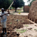 A man cultivating part of koboko airfield land