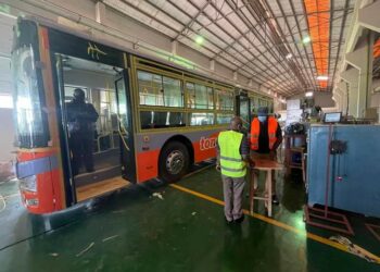 A bus being built by Kiira Motors in Nakasongola