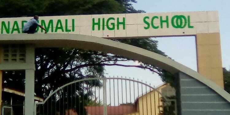 Recently constructed school gate.