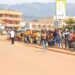 NRM supporters who had gathered to greet President Museveni