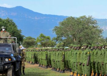 President Yoweri Museveni at the pass-out of over 2590 Local Defence Personnel