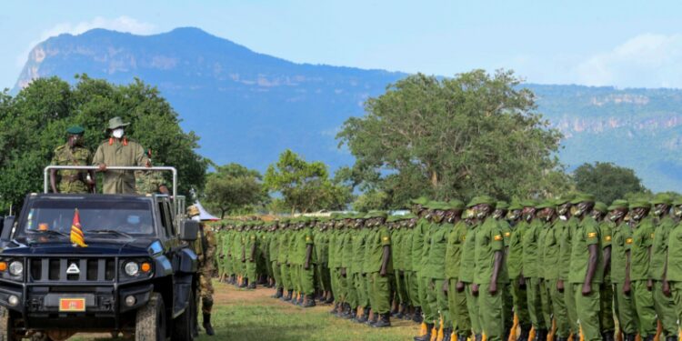 President Yoweri Museveni at the pass-out of over 2590 Local Defence Personnel