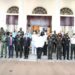 President Yoweri Museveni with a delegation of Officers from the New Delhi National Defense College