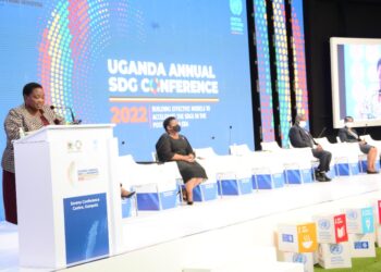 PM Nabbanja officiating at the Uganda annual national SDGs conference