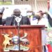 Andrew Oulanyah Ojok taking oath of an MP at the the House sitting held at the Kololo Ceremonial Grounds