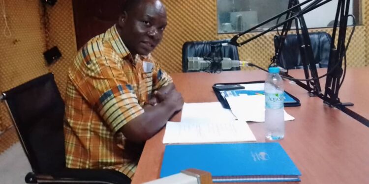 IG director of Project Risk Monitoring and Control, James Onying Penywii during a talk show at Luo FM