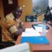 IG director of Project Risk Monitoring and Control, James Onying Penywii during a talk show at Luo FM