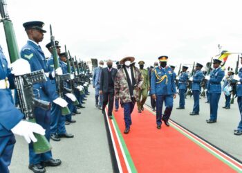 President Yoweri Museveni arrives in Kenya on Monday