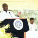 President Yoweri Museveni addressing teachers on Saturday.