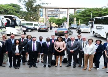 Tayebwa (C) with the legislators from Germany after their meeting