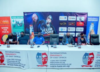 Club Dome sponsors addressing the media