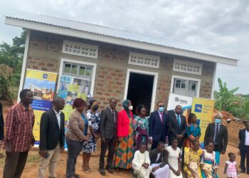 Evelyn Birabwa Nakyazze's new house donated by Habitat for Humanity Uganda, Buganda Kingdom and Housing Finance Bank