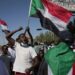 Sudanese youth in a protest