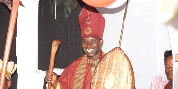 The High priest Jumba Libowa Aligaweesa at the 5th Consecration anniversary