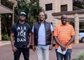 Singer Bebe Cool, Micheal Nuwagira alias Toyota and events organiser Balaam Barugahara