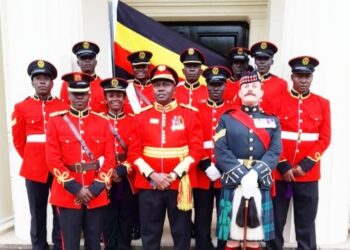 UPDF soldiers during the Jubilee Military Pageant in London