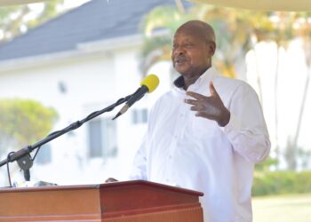 President Yoweri Museveni delivering a keynote address during the Presidential CEO Forum that took place at the country Home in Irenga Village, Ntuganmo District on June 30, 2022. Photo by PPU/ Tony Rujuta