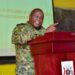 Internal Security Organisation (ISO) Deputy Director General Lt. Col. Emmy Katabazi delivering a lecture on the Role of Intelligence in supporting efforts of the RDCs/RCCs in performance Audits during the Resident District Commissioners, Resident City Commissioners, Deputy Resident Commissioners and Deputy City Commissioners attending the Orientation retreat at the National Leadership Institute (NALI) Kyankwanzi on 27th July 2022. Photo by PPU/Tony Rujuta.