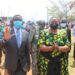 Buganda Kingdom Premier Charles Peter Mayiga with Presidency Minister Milly Babalanda in Kalangala