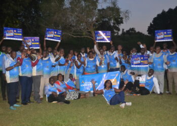 Rotary Club of Jinja Members dressed in this year’s Rotary Cancer Runing kits ahead of the event on September 4th 2022.PHOTO BY ANDREW ALIBAKU.