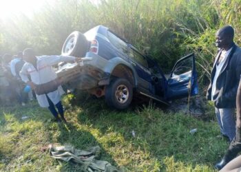 The Toyota Prado, the late Yesse Mubangizi Kamanyire was travelling in