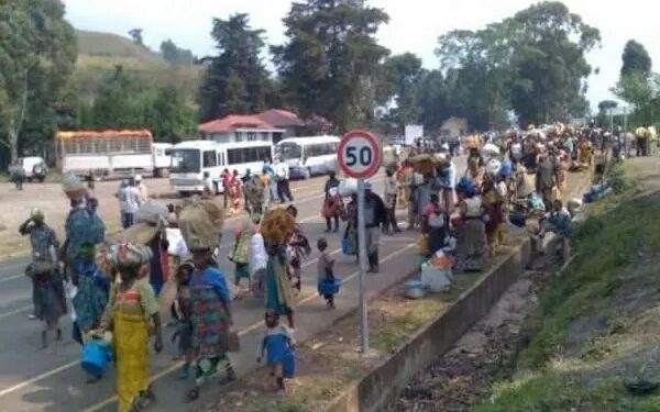 Congolese asylum seekers cross to Uganda