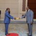 Ambassador Ssemuddu presents credentials to Gen. Abdel Fattah Al Burhan, President of the Transitional Sovereignty Council of the Republic of Sudan.