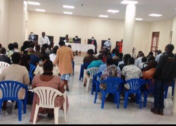 The health monitoring unit meeting health workers at Kabale Regional Referral Hospital