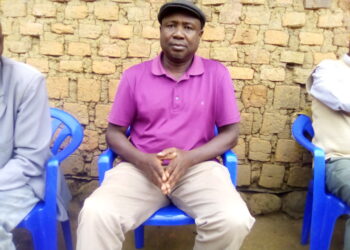 Milton Bazanye Mutabazi addressing community members