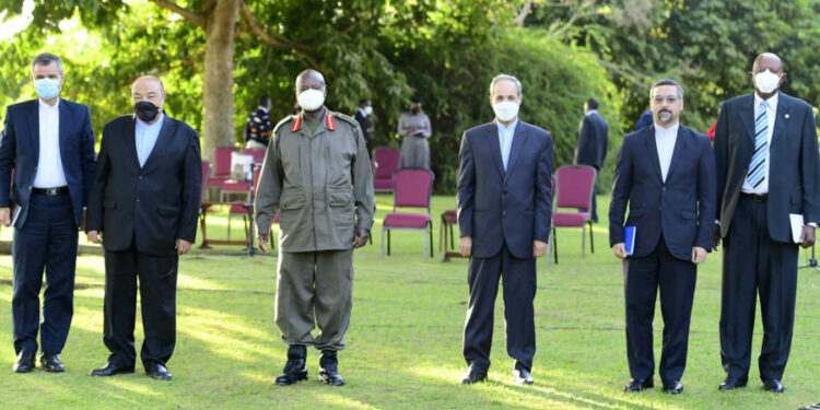 President Museveni meets Iranian Delegation led by Deputy Foreign Affairs Minister Dr.Mehdi Safari at State House Entebbe