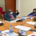 Murulu Mukasa (2nd L) appearing before the committee chaired by Hon. Fox Odoi (R). On his left is PS Bitarakwate