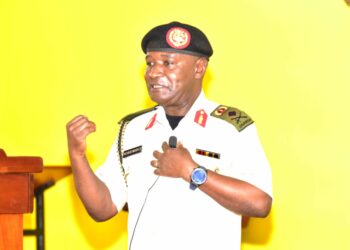 Brig Gen Charles Kisembo lecturing RDCs/RCCs and their deputies on Tuesday