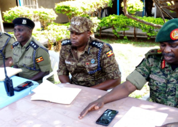 Security commanders during a press briefing