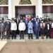 President Yoweri Museveni and the First Lady/ Minister of Education and Sports Janet Museveni in a group photo with the members of the Education Policy Review Commission (EPRC) and Ministry of Education and Sports Officials after a meeting at the State House Entebbe on 25th August 2022. Photo by PPU/Tony Rujuta.