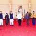 President Yoweri Museveni pose for a photo with the designated Pakistan High Commissioner to Uganda H.E. Muhammad Hassan Wazir and his team with the Ugandan Foreign affairs officials after presenting his credentials at the State House Entebbe on 3rd August 2022. Photo by PPU/Tony Rujuta.