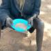 84 year old Okwir eating soup at his friend's home