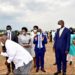 President Museveni launches the Youth Connect Uganda Programme during the International Youth Day celebrations in Gulu City on Friday as several ministers and other dignitaries look on. PPU Photo.jpg