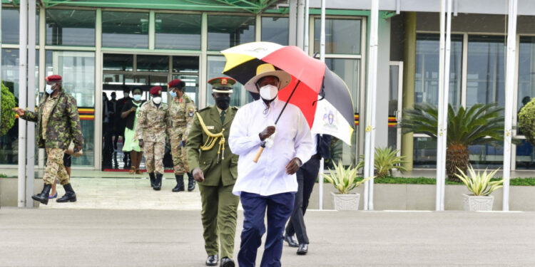 President Museveni leaves for Juba South Sudan. Tuesday Aug 30. PPU Photo