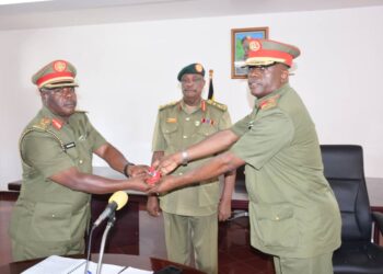 Brig Kimbowa officially takes over office as new Adjutant General At Land Forces Headquarters