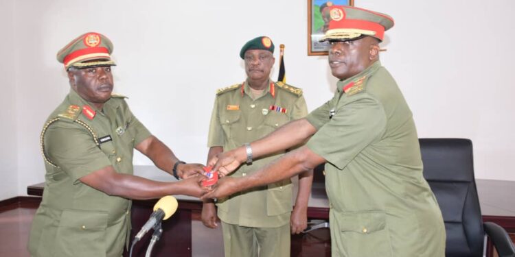 Brig Kimbowa officially takes over office as new Adjutant General At Land Forces Headquarters