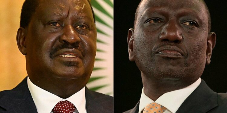 Raila Odinga and William Ruto