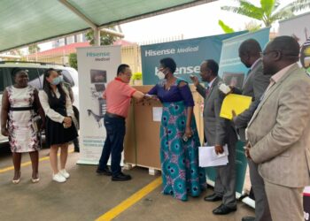 Smartec Electronics Uganda donates digital Ultrasound machine to Ministry of Health