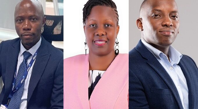 L-R: Andrew Katende, Susan Sharon Kabedha and Peter Mugenyi