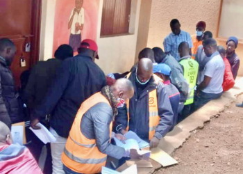 Boda boda riders registering