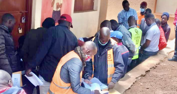 Boda boda riders registering